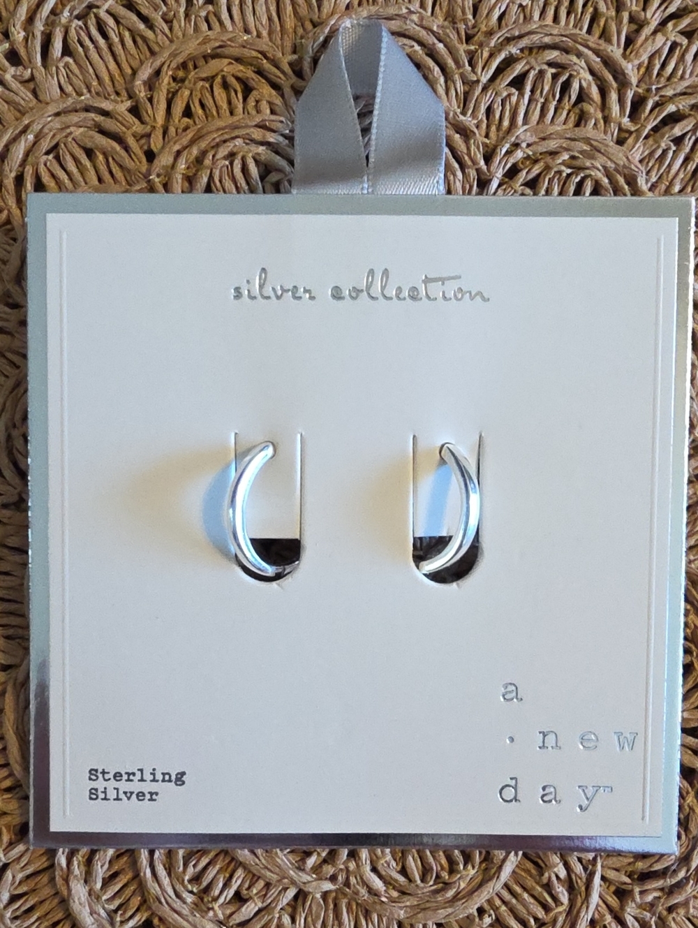 A New Day Sterling Silver 3/4" Hoop Earrings NWT